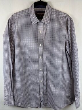 Johnston & Murphy Geometric Button Down Shirt Men’s Medium